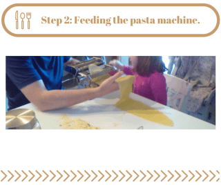 Step 2- Feeding the pasta machine