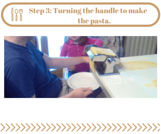 Step 3- Turning the pasta handle